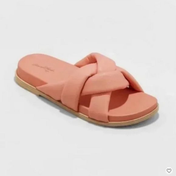 Universal Thread Shoes - Women's Cosette Padded Slide Sandals - Universal Thread™ Coral 8